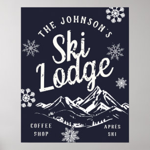 Poster da Família Personalizada de Lodge de Holid