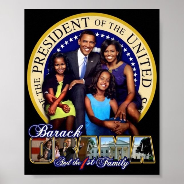 Poster da Família Presidente Obama (Frente)
