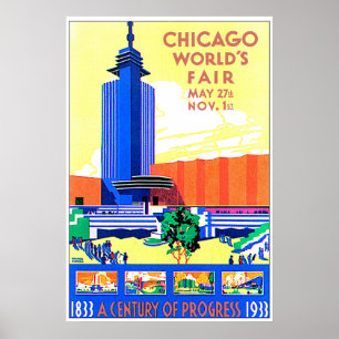 Poster da feira de mundos de Chicago