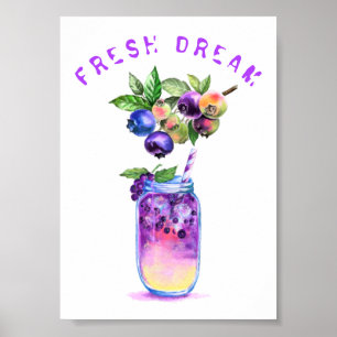 Poster da Festa de Frutas de Bebidas Legal de Sabu