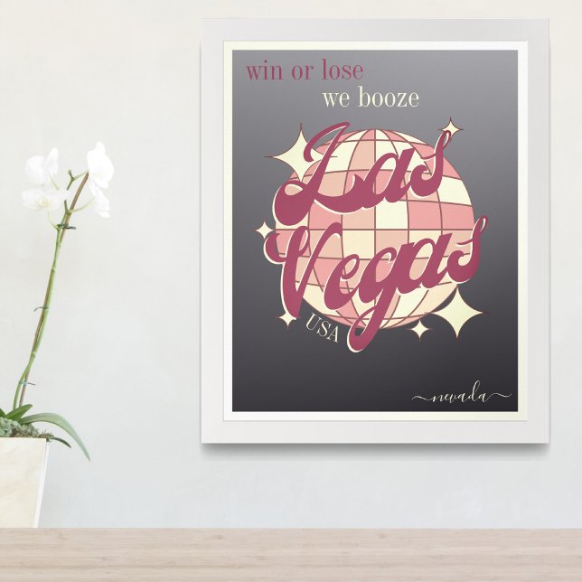 Poster da festa negra elegante de Las Vegas (Criador carregado)