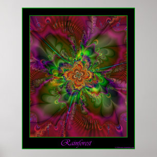 Poster da floresta húmida - beira verde