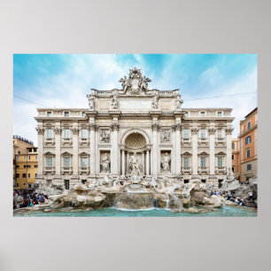 poster da fonte do Trevi de Roma Italia de 8,99