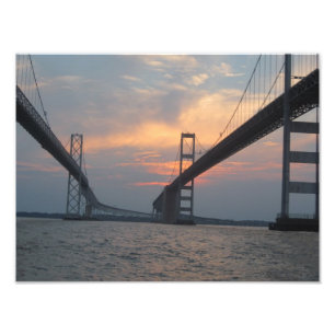 Poster da foto da ponte da baía de Chesapeake