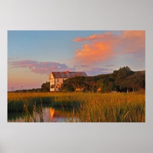Poster da foto do pântano da ilha de Pawleys