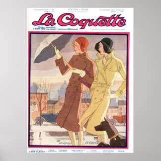 Poster da Garota dos Guarda-chuvas La Coquette