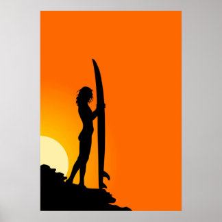 Poster da garota surfista