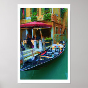 Poster da gôndola de Veneza Italia