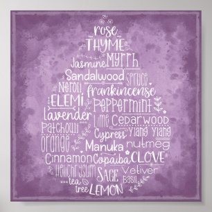 Poster da gota do óleo essencial