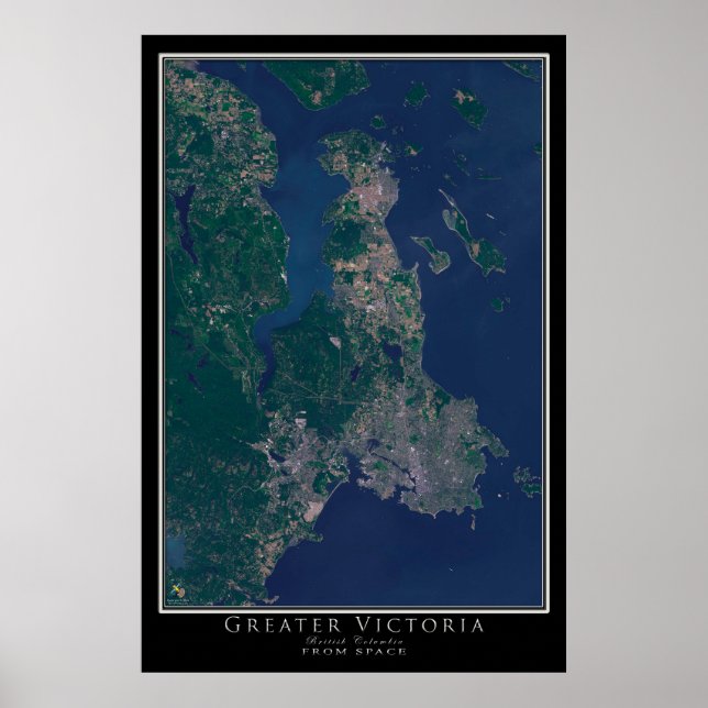 Poster da Grande Victoria British Columbia Satélit (Frente)