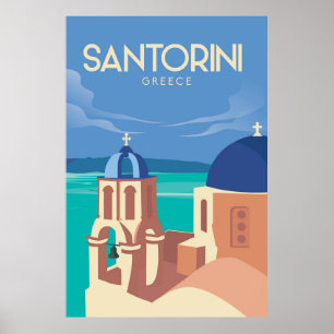 Poster da Grécia Santorini
