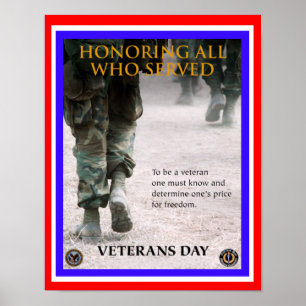 poster da honra do dia de veteranos