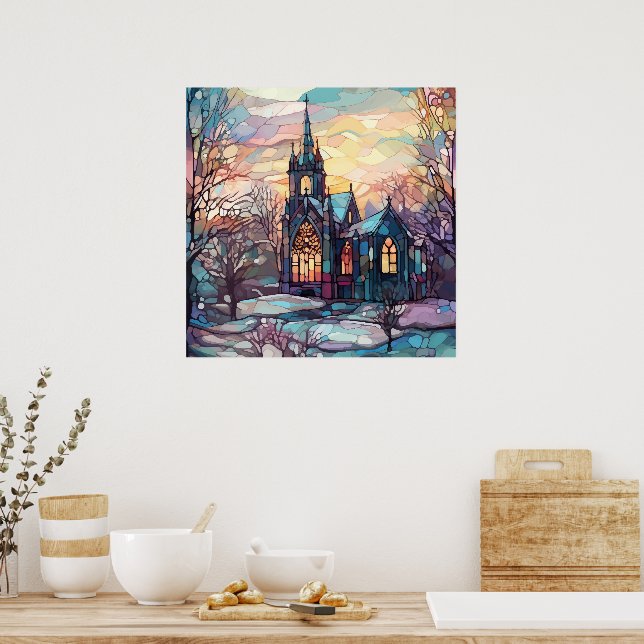 Poster da Igreja de Vidro Estreita (Cozinha)
