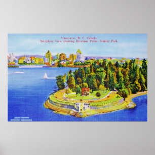 Poster da ilha de Vancôver do vintage