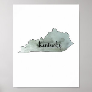 Poster da ilustração do estado do Kentucky