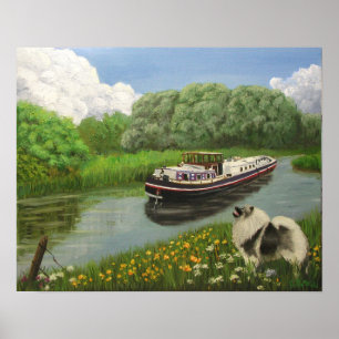 Poster Da "impressão da arte do cão barca"