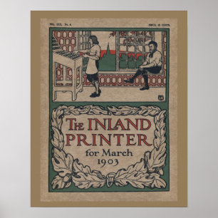 poster da impressora 1903 Inland letterpress