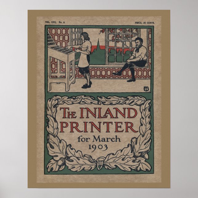 poster da impressora 1903 Inland letterpress (Frente)