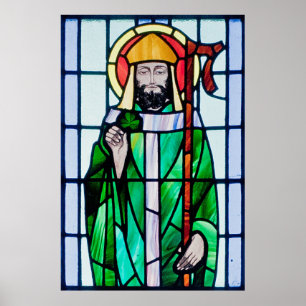 poster da janela de vitral de St Patrick