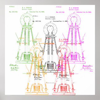 Poster da lâmpada Edison