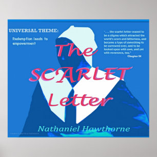 Póster Da letra o escarlate do tema do universal
