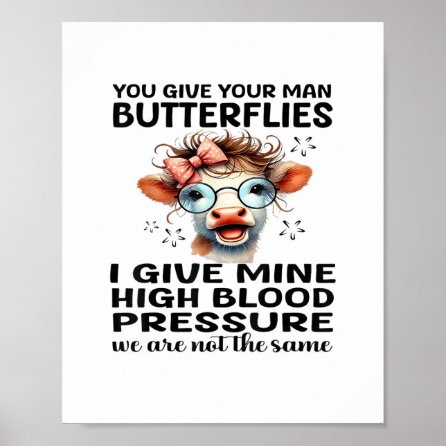 Poster Dá-Lhe As Borboletas Que Dou As Minhas - Engraçado (Frente)