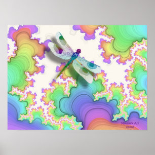 Poster da libélula (Pastels)