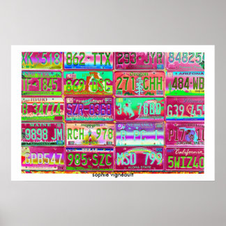 poster da licença de vintage