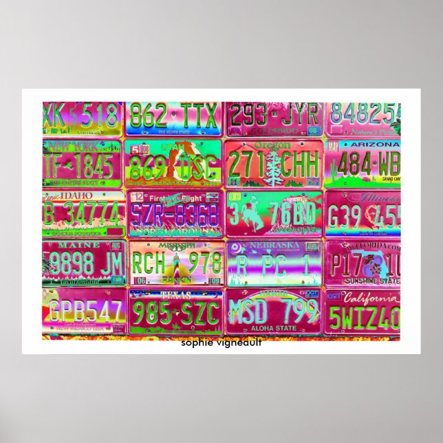 poster da licença de vintage (Frente)