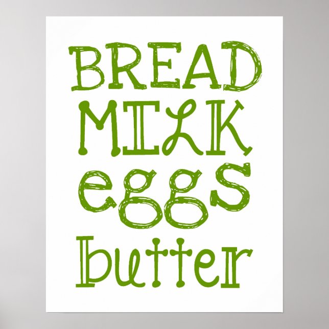 Poster da lista de compras (Frente)