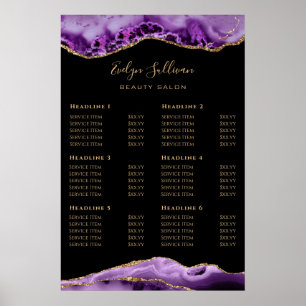Poster da Lista de Preços de Agato Roxo