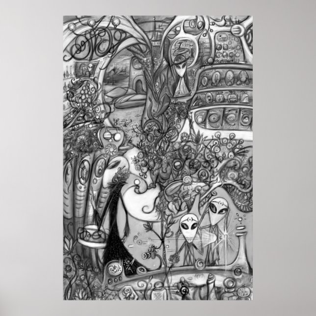 Poster da Loja de alienígenas (Frente)