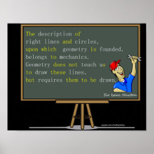 Poster da matemática de Isaac Newton