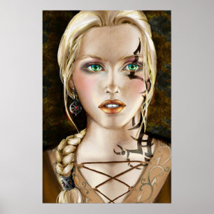 Poster da menina de Tattoed mini