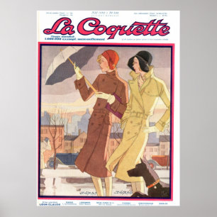Poster da menina do guarda-chuva do Coquette do La