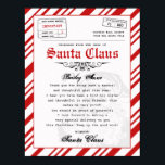 Poster Da mesa do Telegrama Santa Claus Papais noeis<br><div class="desc">Traga magia para sua época de Natal com esta carta de Papais noeis, da mesa de Papais noeis, totalmente personalizável e editável. Avise ao seu filho que os Papais noeis vão visitar o seu pequeno. Personalize esta carta mágica do telegrama dos Papais noeis.</div>
