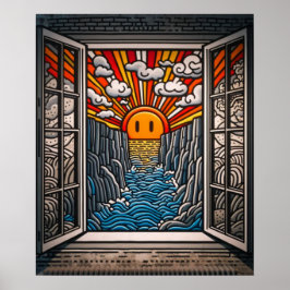 Poster Da minha janela: Sunset e penhasco 2