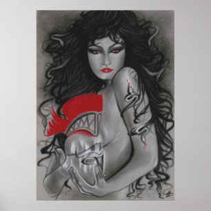 Poster da mitologia grega do Medusa