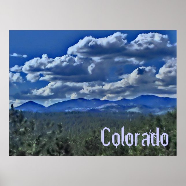 Poster da montanha do Colorado (Frente)