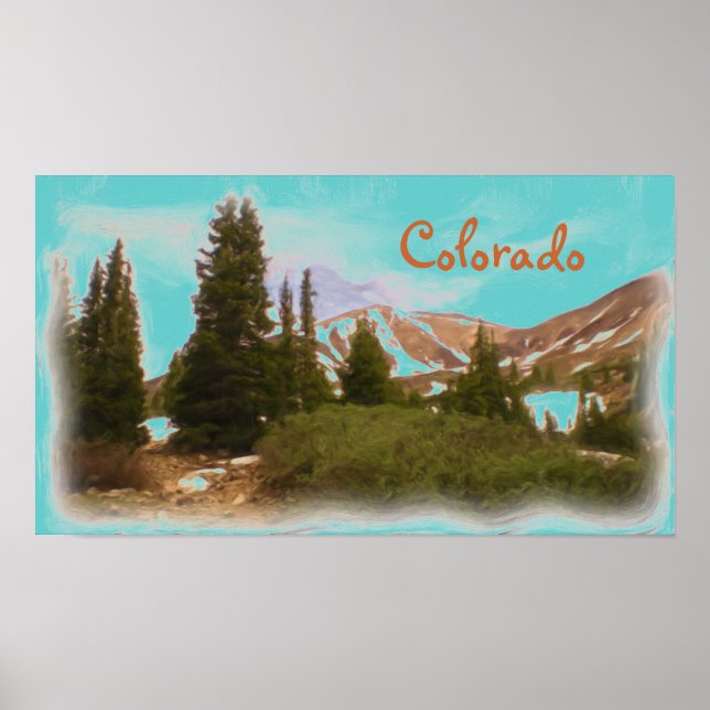 Poster da montanha do Colorado (Frente)