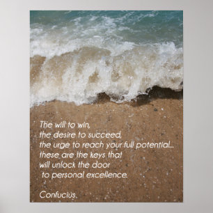 Poster da motivação do voleibol - excelência