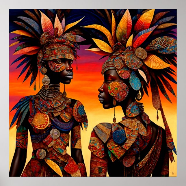 Poster da Mulher Africana (Frente)