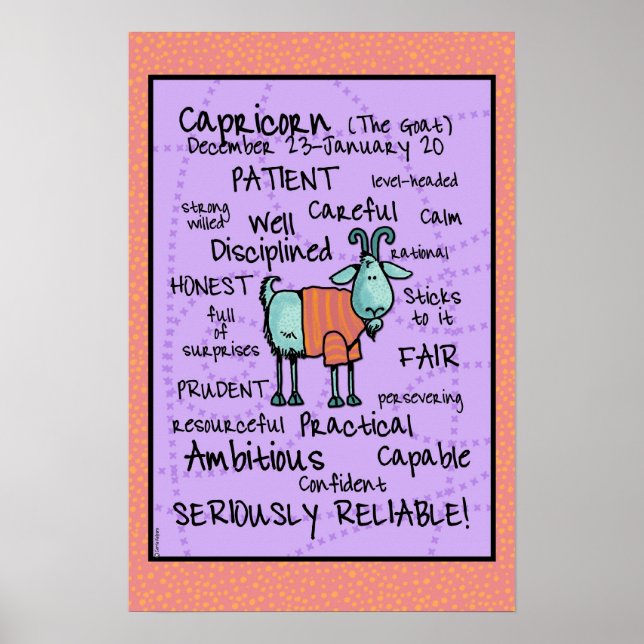 poster da nuvem de palavras capricorn (Frente)