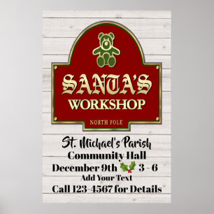 Poster da oficina do papai noel