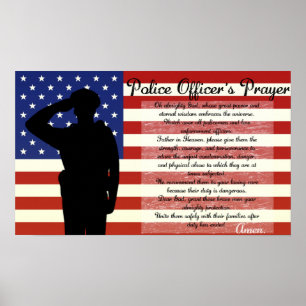 Poster da oração do agente da polícia
