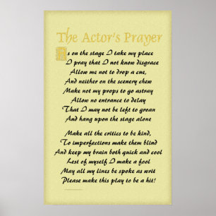 Poster da oração do ator