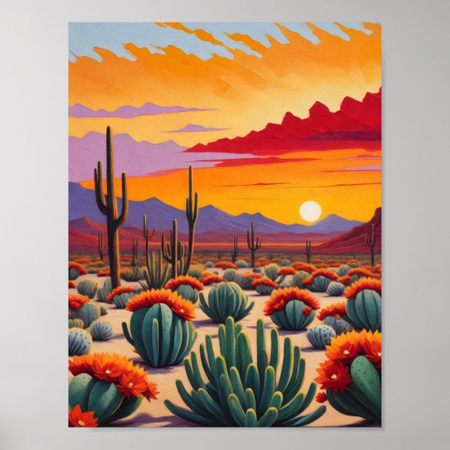 Poster da paisagem do deserto (Frente)