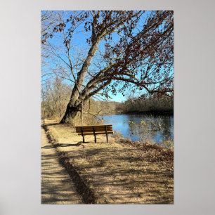 Poster da Paisagem do Parque Autumn Bench