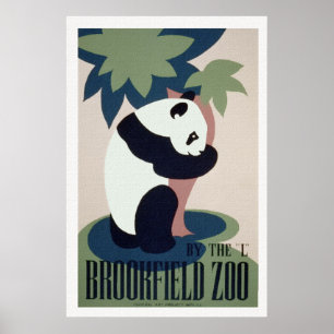 Poster da panda do jardim zoológico de WPA