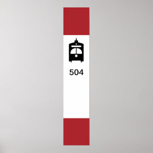 Poster da parada do eléctrico de TTC com rota